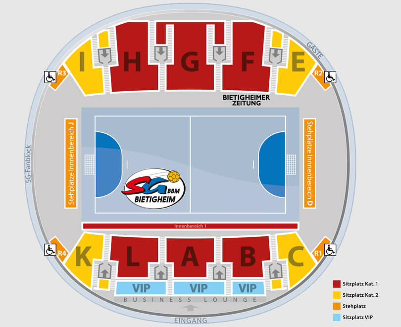 EgeTrans Arena - Bietigheim-Bissingen - Plan